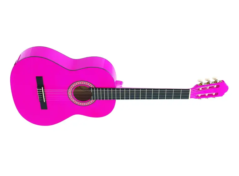 DIMAVERY AC-303 Classic Guitar, pink 
